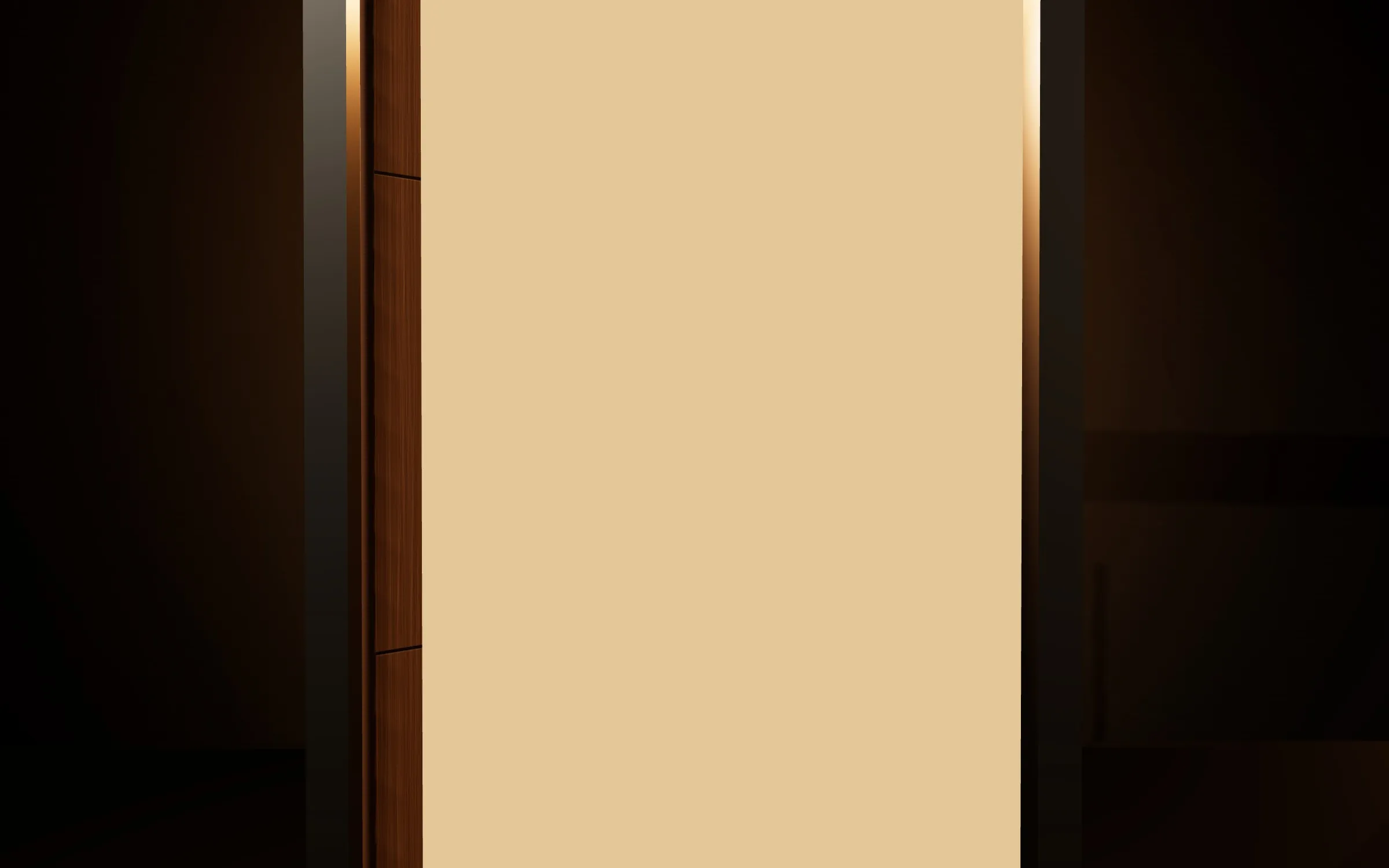 Porta abrindo com luz