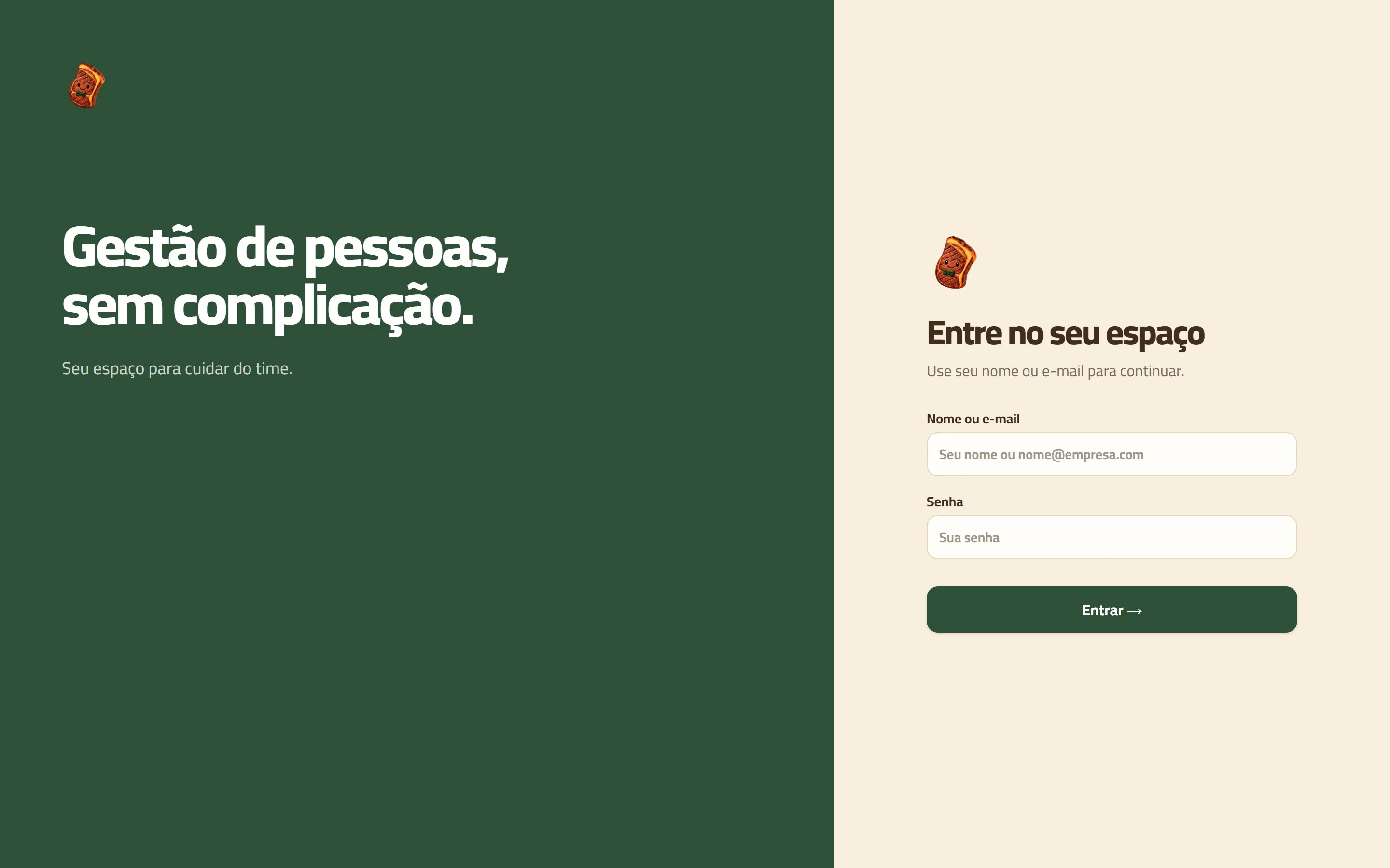 Tela de login